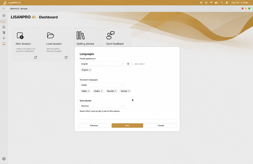 LisanPro AI Dashboard